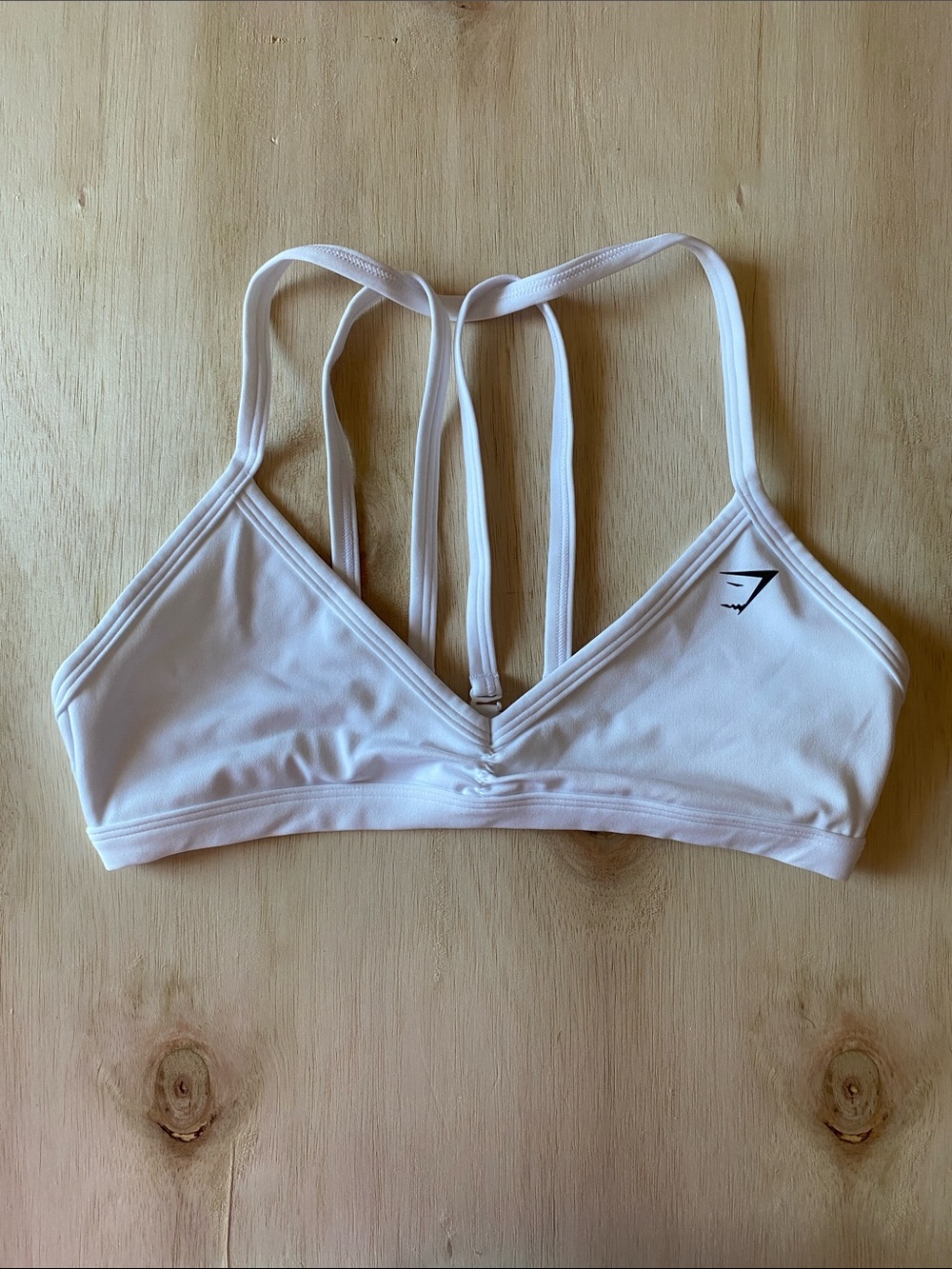 Gymshark White Minimal Sports Bra